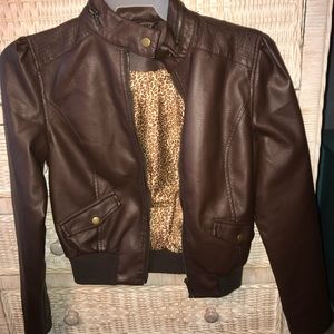 Faux leather jacket